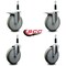 Service Caster 6'' Gray Poly Swivel 7/8'' Expanding Stem Caster Set 2 Total Lock Brakes, 4PK SCC-EXTTL20S614-PPUB-2-S-2-78 - alternate 5
